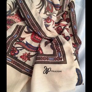 Blue,etc Paisley design linen scarf