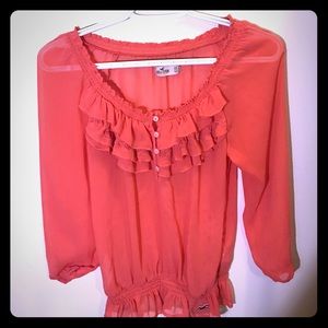 Peach/orange Hollister blouse