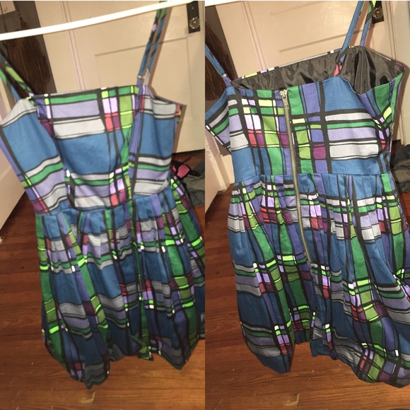 square pattern dress - Picture 2 of 3