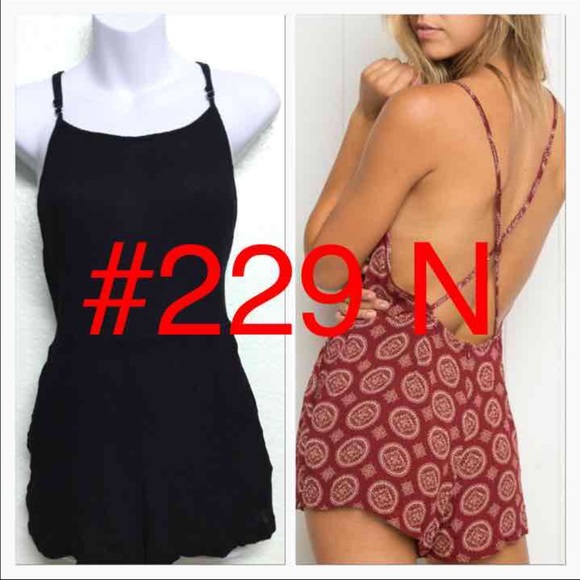 Brandy Melville Black Adley Romper NWT