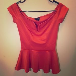 Orange wet seal blouse