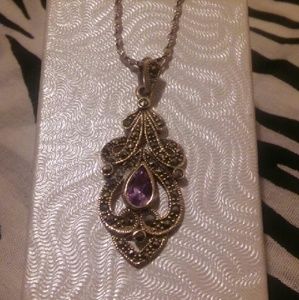 Marcasite and Amethyst Necklace