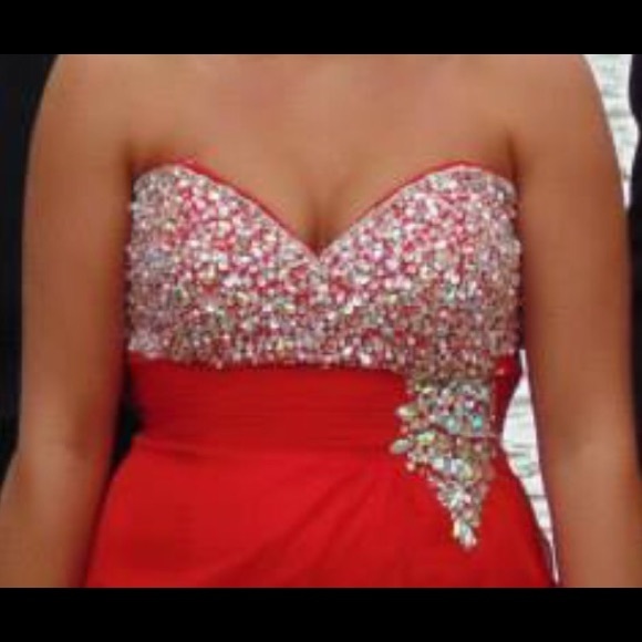 Prom Dress, Red - Picture 2 of 4