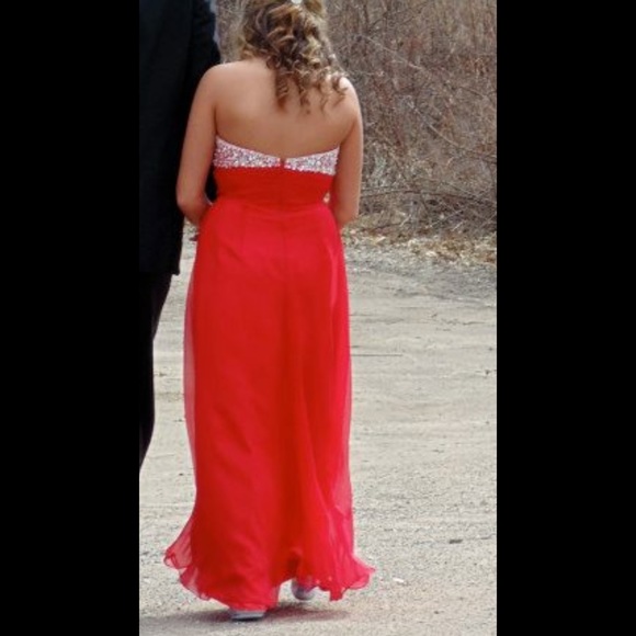 Prom Dress, Red - Picture 3 of 4