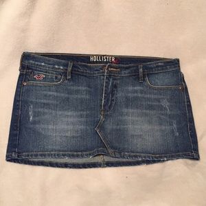 Hollister denim mini skirt