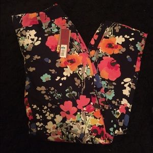 High waisted floral pants