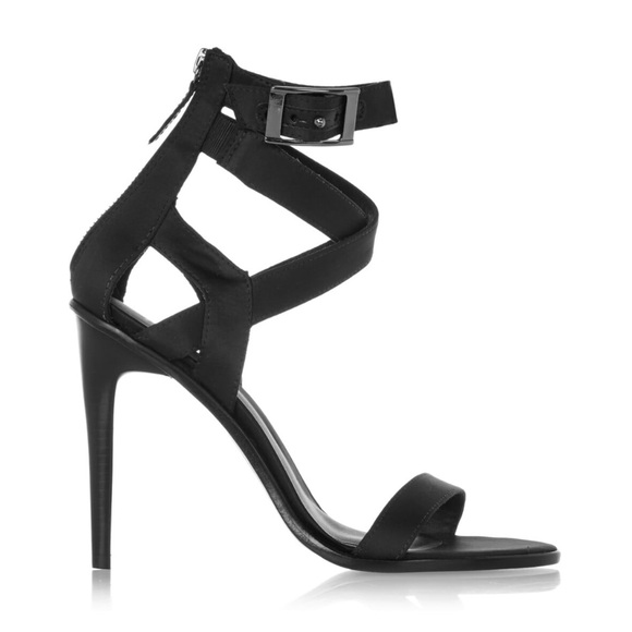 Tibi Vanya Satin Strappy Sandals - Picture 1 of 4