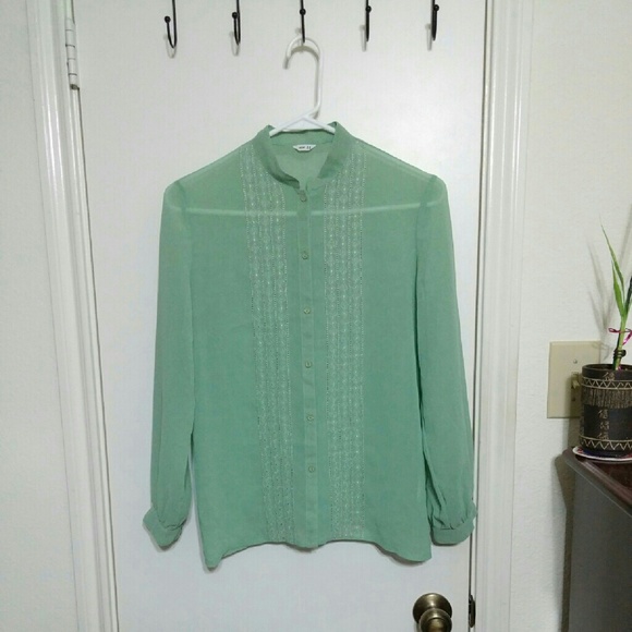 Sheer green blouse
