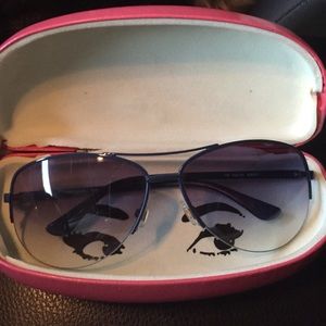 Kate spade blue aviators with case