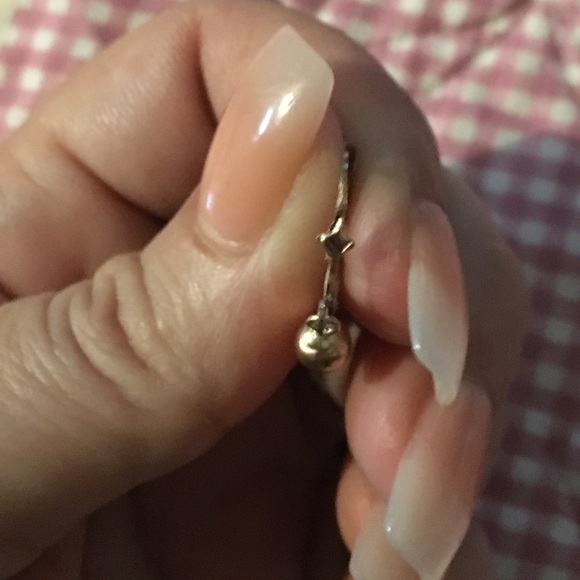 14k Gold Dangle Lever back earrings