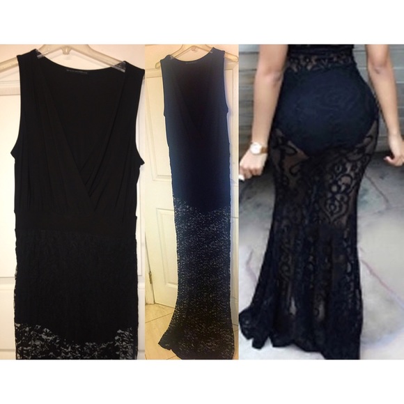 SOLD 💢 Sheer Lace Dress, deep v top
