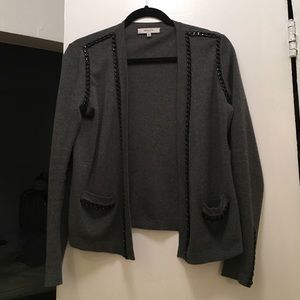 MILLY cardigan with chain link detail
