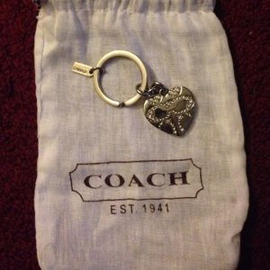 Coach heart key chain