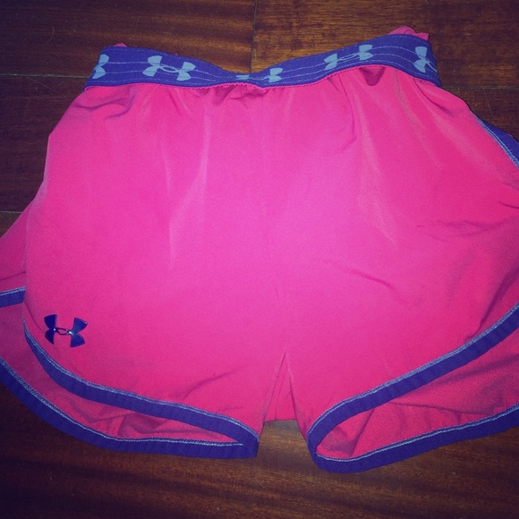 Pink under armour shorts