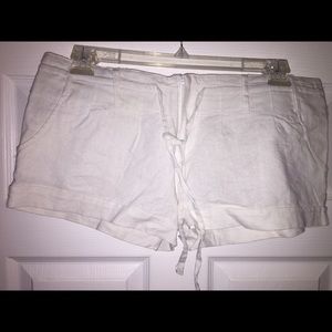 Body central white linen shorts xl