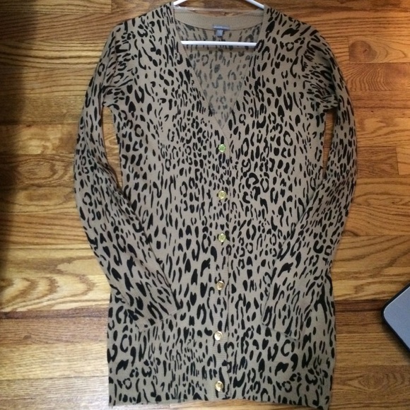 cheetah print cardigan! never worn!! - Picture 1 of 3