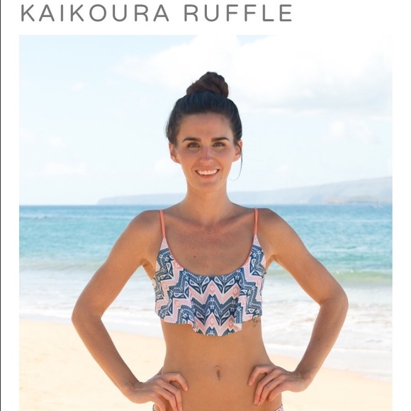 Citrine Swim Kaikoura Ruffle Swim Top