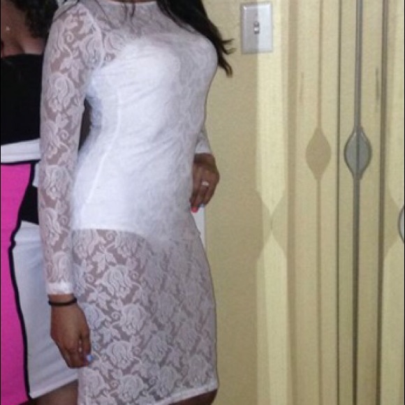 White lace dress