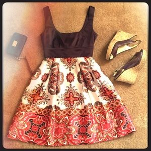 Unique Patterned Satin Summer Dress