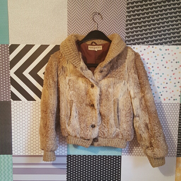 split end ltd. Jackets & Blazers - FLASH SALE Vintage Rabbit Fur Coat