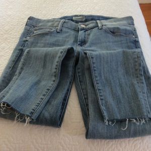 Mother looker ankle fray jeans