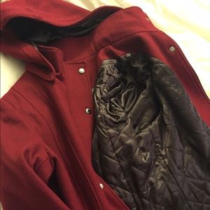 Long delicious red Calvin Klein jacket