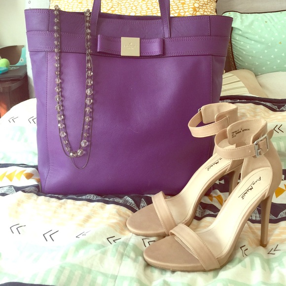 Anne Michelle Nude Stilettos with Ankle Strap!