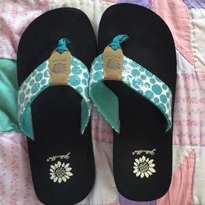 Yellow Box Flip Flops