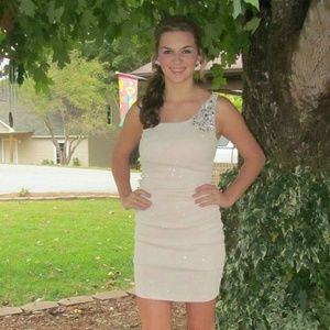 Honey and Rosie Cream Cocktail Dress