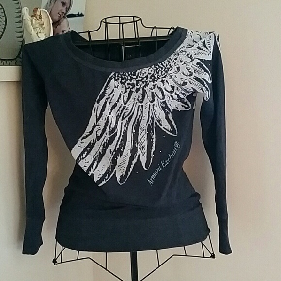 Armani Exchange sweatshirt with bling