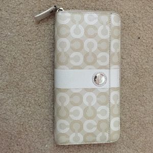 Tan coach wallet