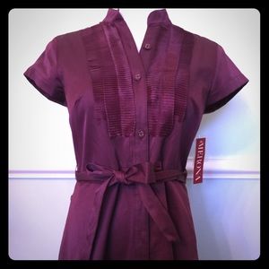 Beautiful NWT Merona burgundy tie waist dress