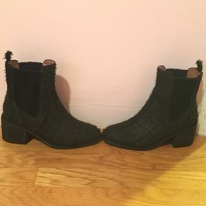 Jeffrey Campbell Black Textured Bootie