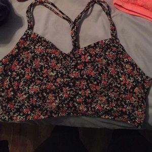 Forever 21 Floral bralette w/ braided back