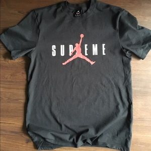 Supreme and Air Jordan Collaboration tshirt