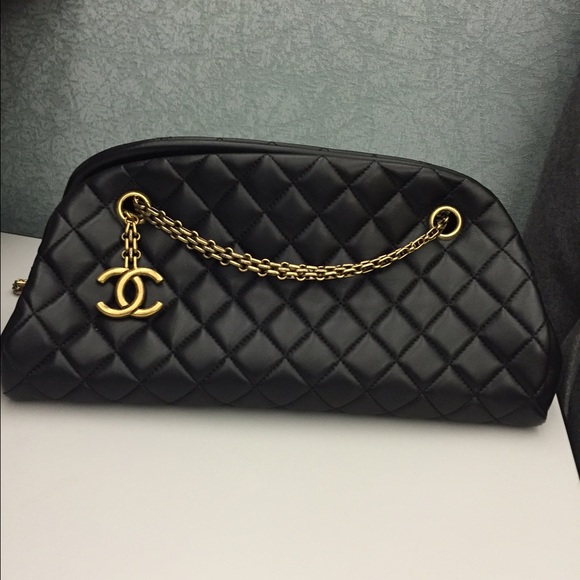 SOLD CHANEL Lambskin Just Mademoiselle Bowling Bag