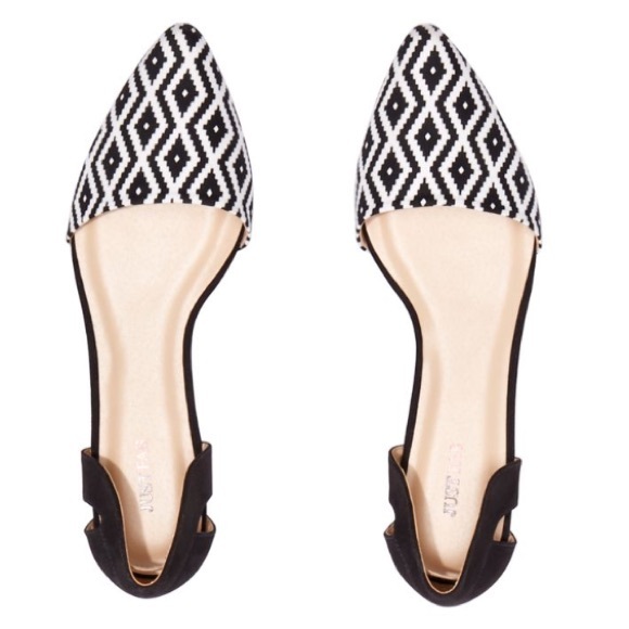 🔻NIB Cute printed d'orsay flats
