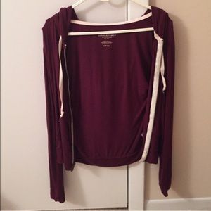 Burgundy lightweight hoodie still for sale!
