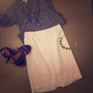 Banana Republic linen pencil skirt size 2.