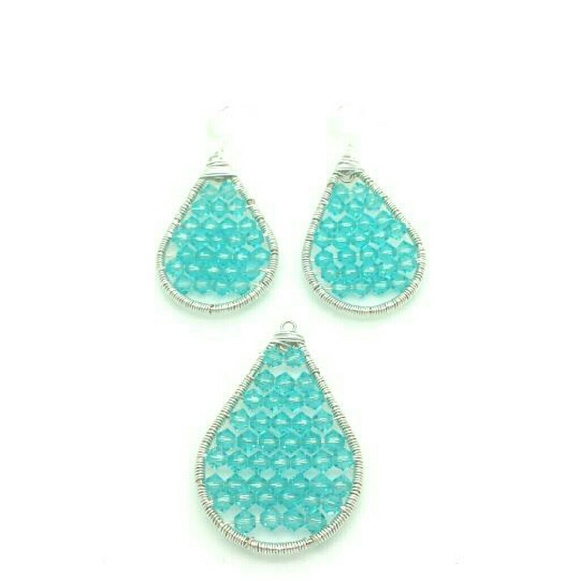 Earrings and Pendant Swarovski Crystal. - Picture 2 of 3