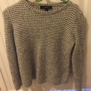 Black and white woven sweater