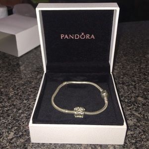 Pandora bracelet with double kitten charm