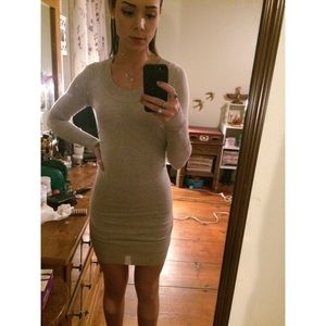 Tan sweater dress