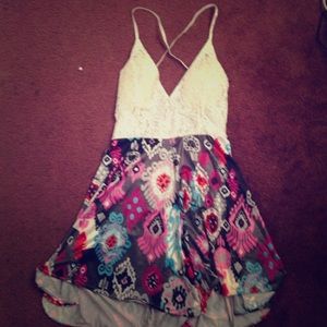 A Cross Back Strap Romper