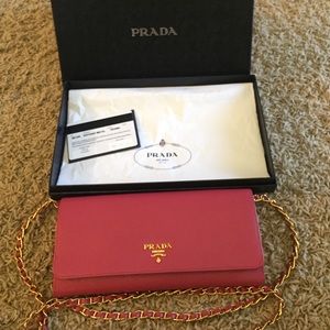 Sale- PRADA Saffiano in Peonia color! Like new!