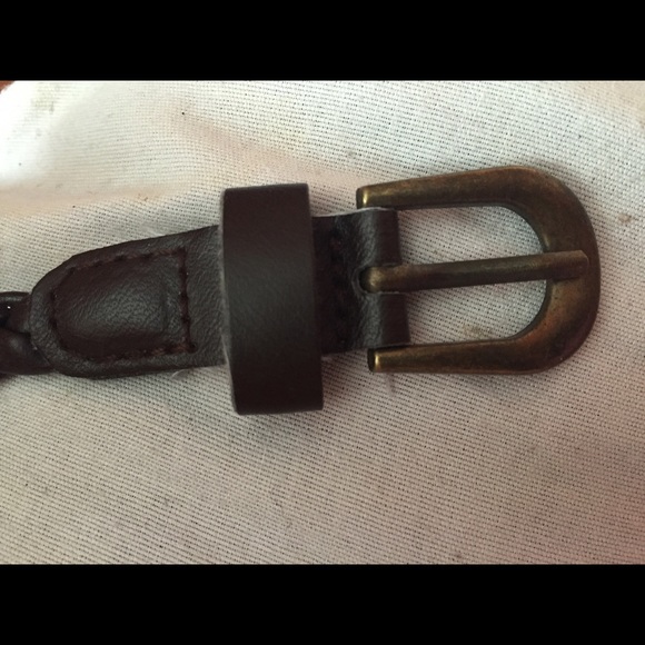 Faux leather belt.