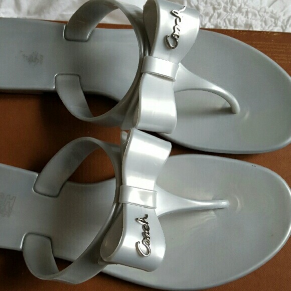 Coach Silver Sandals