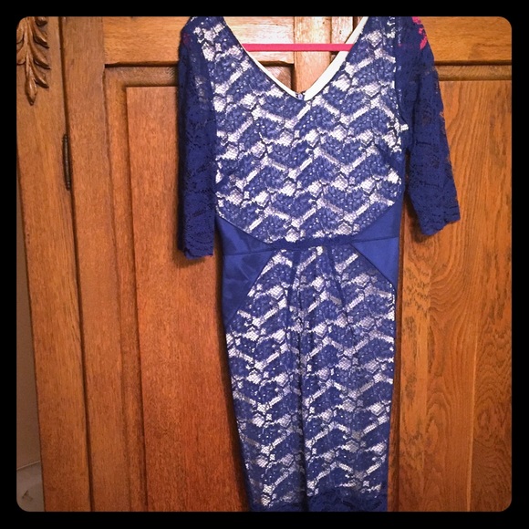 Antonio Melani Navy Lace Cocktail Dress- NWOT