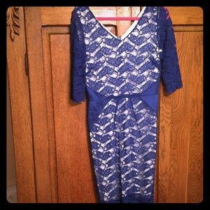 Antonio Melani Navy Lace Cocktail Dress- NWOT