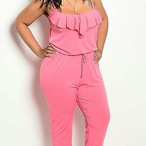 PINK jumper new with spaghetti straps 100% Polyest